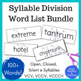 Phonics Syllable Division VCV VCCV VCCCV Rules Printable A