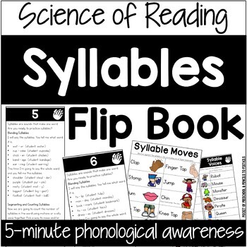 Preview of Syllable Flip Book for Phonological Awareness (Science of Reading)