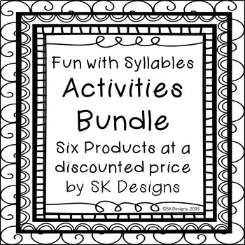 Preview of Syllable Types Fun Google Slides™ distance learning compatible bundle