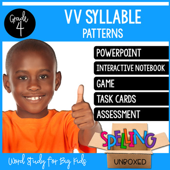 Preview of Syllable Pattern VV Spelling Word Work Unit