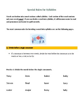 Preview of Syllable Patterns: An Explanation for Adults and Older Children