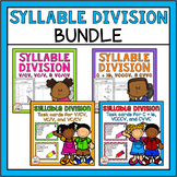 Syllable Division Bundle: No Prep Worksheets and Task Cards