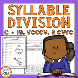 Syllable Division C + le, VCCCV, and CVVC Words - No Prep 