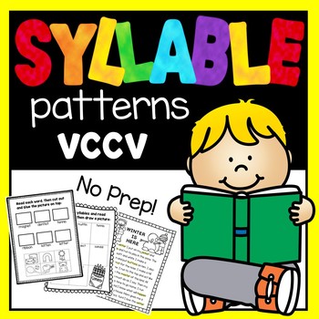 Preview of Syllable Patterns: VCCV worksheets and decodable story