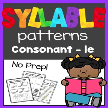 Preview of Syllable Patterns: consonant-le worksheets and decodable story