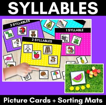 Preview of Syllable Picture Cards & Syllable Sorting Mats