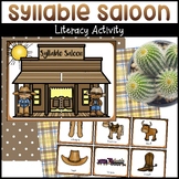 Wild West Syllable Activity for Literacy Centers - Cowboy 