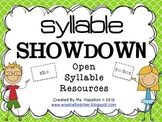 Syllable Showdown [Open Syllable Resources] CCSS Aligned