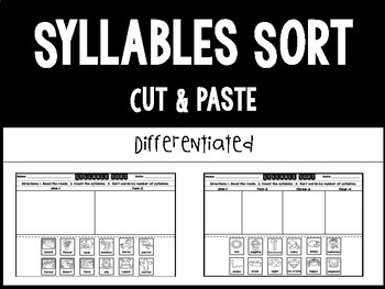 Preview of Syllable Sort