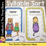 Syllable Sort Center Games Goldilocks and the Three Bears Themed