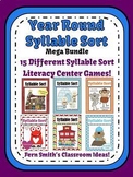Syllable Sort Center Games For The Entire Year Bundle