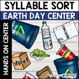 Syllable Sort Center Syllables Sorting Activity for Earth Day