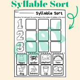 Syllable Sort (Cut and Paste)