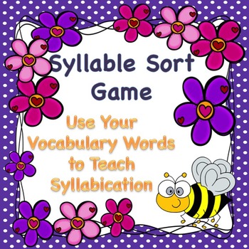 Preview of Freebie Syllable Sort Game