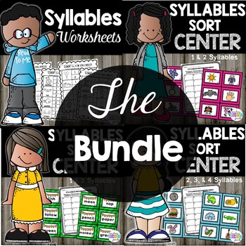 Preview of Syllable Sorting Activities Bundle