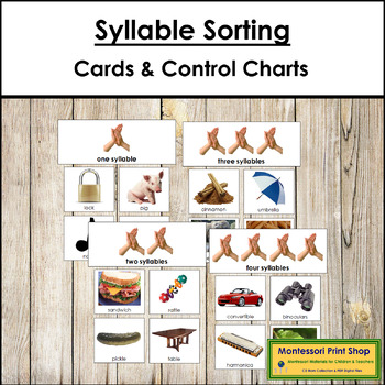 Preview of Syllable Sorting Cards - Primary Language