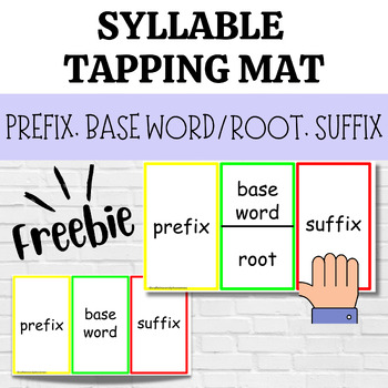 Preview of Syllable Tapping Mat (Prefix, Base Word/Root, Suffix)