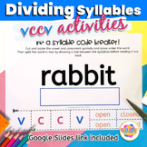 Syllable Division Rule, Activities for VCCV worksheets and