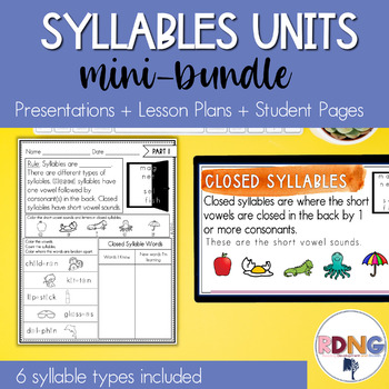 Preview of Syllable Types Mini Bundle of Phonics Unit Lesson Plans and Activities