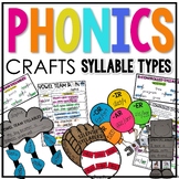 Syllable Types Phonics Crafts | Syllable Division and Mult
