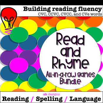 Preview of CVC CVCC CCVC VCe Rhyme Read Fluency for classroom and distance learning