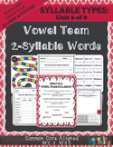 Syllable Types: Vowel Teams 2-Syllable Words
