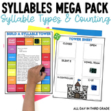 Syllable Types and Counting Syllables NO PREP Mega Pack