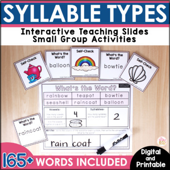 Preview of Syllable Types and Syllable Division - Digital & Printable -- Science of Reading