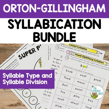 Preview of Syllable Types and Syllable Division for Orton-Gillingham Lessons BUNDLE