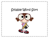 Syllable Word Sort Literacy Center