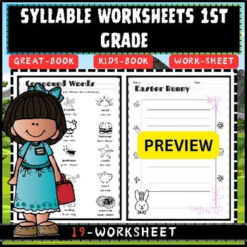 Preview of Syllable Worksheets 1st Grade for kids