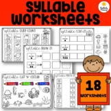 Syllable Worksheets - Clap, Count, Sort, Match, Colour