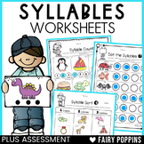Syllable Worksheets (Phonological Awareness) | Literacy Center 
