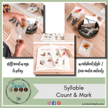 Preview of Syllable count & mark / count & peg // Syllabification