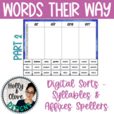 Syllables & Affixes Spellers Digital Sorts - 3rd Edition -