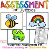 Syllables Assessment, PowerPoint, Digital Flashcards, Dist