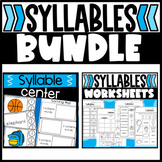 Syllables Bundle: Worksheets and Center Activity Count the