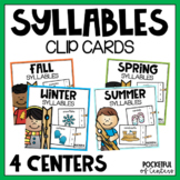 Syllables Clip Cards Seasonal Bundle