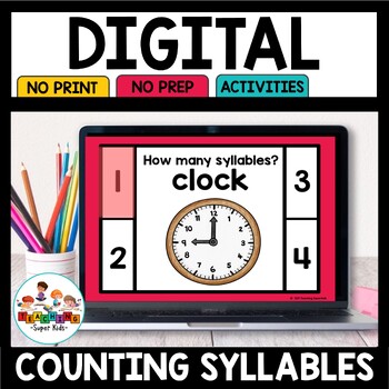 Preview of Syllables Digital Activities for Google Classroom™
