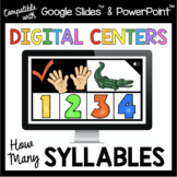 Syllables - Digital Centers - Phonics - Google Slides and 