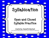 Syllables Open and Closed Practice Pack