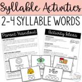 Syllables- Pacing cards and Activity Pages for Speech Ther