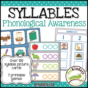 Preview of Syllables Phonological Awareness Activities Pre-K, Preschool, Kindergarten