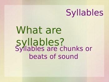 Syllables PowerPoint! by Tyra | TPT