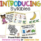 Syllables PowerPoint Lessons, Back to School, Distance Learning