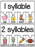 Counting Syllables Puzzles Center (Fun Syllables Activitie