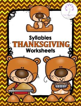 Preview of Syllables THANKSGIVING Worksheets