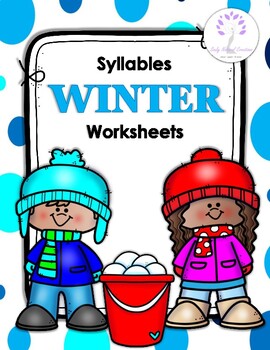 syllable winter worksheet free kindergarten