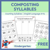 Syllables Worksheet for Kindergarten | Composting Activity