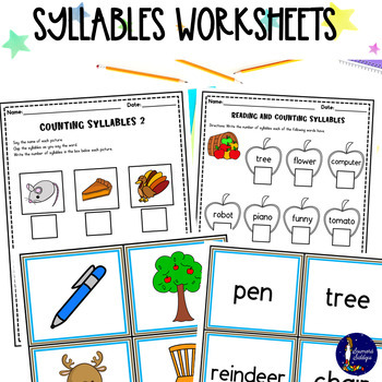 Syllables Worksheets - 36 by Dressed In Sheets | TpT